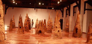 Nia Gautama wondroushelter-sculpture installation-raw clay-2008