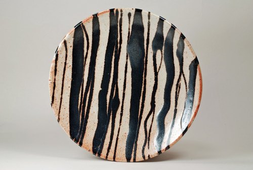 Guellemo Cuellar Black Striped Serving Plate