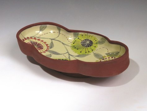 Nancy Gallagher serving dish