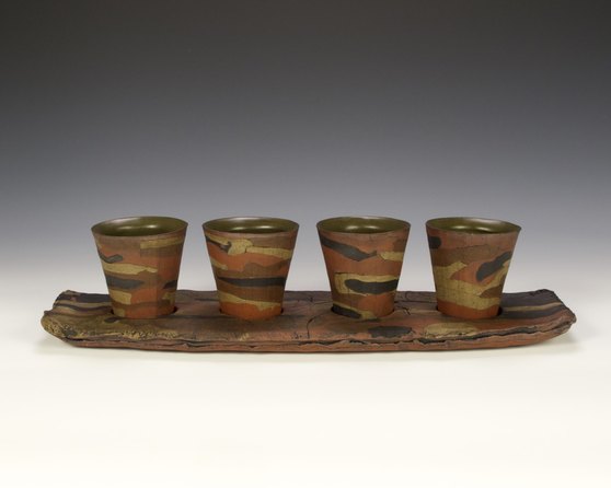 Brice Dyer Cups on Tray