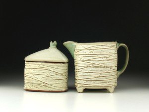 Sarah Pike Twiggy Cream & Sugar in Green