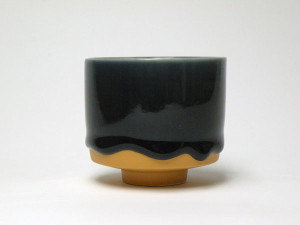 Branan Mercer Yellow-Orange with Black Glaze